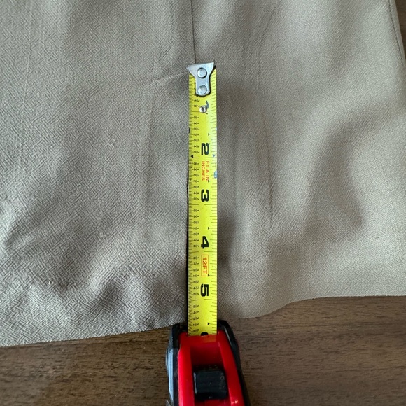 Patricia Luca Tan Skirt Suit set Size 6 Virgin Wool - Picture 15 of 16